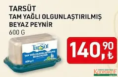 TARSÜT TAM YAĞLI OLGUNLAŞTIRILMIŞ BEYAZ PEYNİR 600 G TARSÜT TAM YAĞLI OLGUNLAŞTIRILMIŞ BEYAZ PEYNİR 600 G